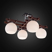 Люстра на штанге Citilux Нарита CL114141 цвет плафона/подвески Белый, цвет арматуры Коричневый, Хром-1