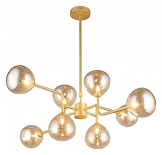 Люстра на штанге Aployt Roser APL.913.17.08 цвет плафона/подвески Коньячный, цвет арматуры Золото