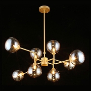 Люстра на штанге Aployt Roser APL.913.17.08 цвет плафона/подвески Коньячный, цвет арматуры Золото-1