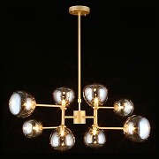 Люстра на штанге Aployt Roser APL.913.17.08 цвет плафона/подвески Коньячный, цвет арматуры Золото-2
