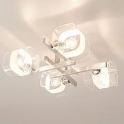 Люстра Citilux Вирта CL139240 цвет плафона/подвески Белый, Прозрачный, цвет арматуры Серебро-1