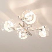 Люстра Citilux Вирта CL139240 цвет плафона/подвески Белый, Прозрачный, цвет арматуры Серебро-4
