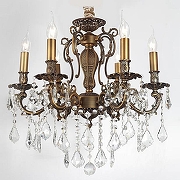 Люстра Lucia Tucci Barletta BARLETTA 122.6 antique цвет плафона/подвески Прозрачный, цвет арматуры Бронза