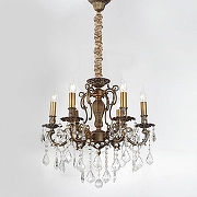 Люстра Lucia Tucci Barletta BARLETTA 122.6 antique цвет плафона/подвески Прозрачный, цвет арматуры Бронза-1