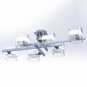 Люстра Citilux Вирта CL139260 цвет плафона/подвески Белый, Прозрачный, цвет арматуры Серебро