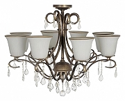 Люстра на штанге Arti Lampadari Borgese Borgese E 1.1.8.602 GB цвет плафона/подвески Белый, Прозрачный, цвет арматуры Золото