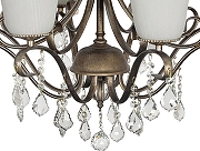 Люстра на штанге Arti Lampadari Borgese Borgese E 1.1.8.602 GB цвет плафона/подвески Белый, Прозрачный, цвет арматуры Золото-2