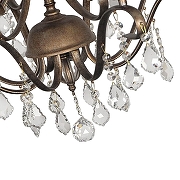 Люстра на штанге Arti Lampadari Borgese Borgese E 1.1.8.602 GB цвет плафона/подвески Белый, Прозрачный, цвет арматуры Золото-4