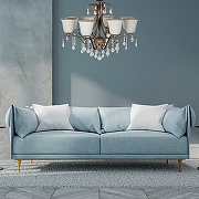 Люстра на штанге Arti Lampadari Borgese Borgese E 1.1.8.602 GB цвет плафона/подвески Белый, Прозрачный, цвет арматуры Золото-5