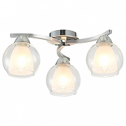 Люстра Citilux Кристи CL152137 цвет плафона/подвески Белый, Прозрачный, цвет арматуры Хром