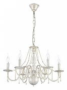 Люстра Arti Lampadari Camerino Camerino E 1.1.6 WG цвет плафона/подвески Прозрачный, цвет арматуры Белый-1