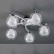 Люстра Citilux Кристи CL152157 цвет плафона/подвески Белый, Прозрачный, цвет арматуры Хром-1