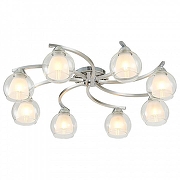 Люстра Citilux Кристи CL152187 цвет плафона/подвески Белый, Прозрачный, цвет арматуры Хром
