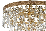 Люстра на штанге Arti Lampadari Castellana Castellana E 1.3.30.601 G цвет плафона/подвески Прозрачный, цвет арматуры Золото-4