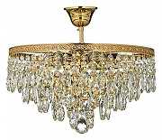 Люстра на штанге Arti Lampadari Castellana Castellana E 1.3.38.601 G цвет плафона/подвески Прозрачный, цвет арматуры Золото