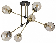 Люстра на штанге Citilux Планета CL105165 цвет плафона/подвески Бежевый, цвет арматуры Черный