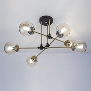 Люстра на штанге Citilux Планета CL105165 цвет плафона/подвески Бежевый, цвет арматуры Черный-6