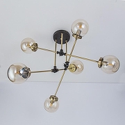 Люстра на штанге Citilux Планета CL105165 цвет плафона/подвески Бежевый, цвет арматуры Черный-9