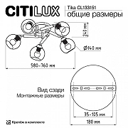 Люстра Citilux T1ka CL133151 цвет плафона/подвески Бежевый, цвет арматуры Черный-12