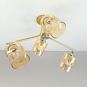 Люстра на штанге Citilux Клод CL137142 цвет плафона/подвески Бежевый, цвет арматуры Золото-4