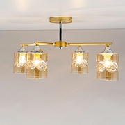 Люстра на штанге Citilux Клод CL137142 цвет плафона/подвески Бежевый, цвет арматуры Золото-7