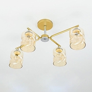 Люстра на штанге Citilux Клод CL137142 цвет плафона/подвески Бежевый, цвет арматуры Золото-8