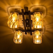 Люстра Citilux Сафари CL145241 цвет плафона/подвески Прозрачный, цвет арматуры Коричневый-6