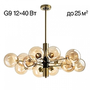 Люстра Citilux Нарда CL204190 цвет плафона/подвески Оранжевый, цвет арматуры Бронза, Черный-2