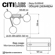 Люстра Citilux Dorsy CL223142 цвет плафона/подвески Белый, цвет арматуры Черный-11