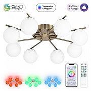 Люстра Citilux Адам Смарт CL228A183 цвет плафона/подвески Белый, цвет арматуры Бронза-1