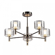 Люстра на штанге Citilux ELAN CL241151 цвет плафона/подвески Светло-серый, цвет арматуры Золото, Хром-6