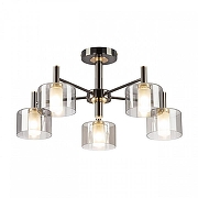 Люстра на штанге Citilux ELAN CL241151 цвет плафона/подвески Светло-серый, цвет арматуры Золото, Хром-8