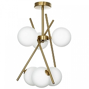 Люстра на штанге Citilux RONNY CL242163 цвет плафона/подвески Белый, цвет арматуры Бронза-2