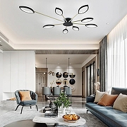 Люстра Imperiumloft Daggry DAGGRY01 цвет плафона/подвески Белый, Черный, цвет арматуры Золото, Черный-3