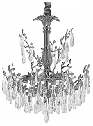 Люстра Citilux R1tz CL310061 цвет плафона/подвески Прозрачный, цвет арматуры Хром