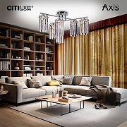 Люстра Citilux AX1S CL313261 цвет плафона/подвески Прозрачный, цвет арматуры Хром-14