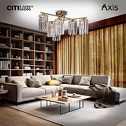 Люстра Citilux AX1S CL313263 цвет плафона/подвески Прозрачный, цвет арматуры Бронза-1
