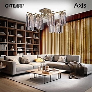 Люстра Citilux AX1S CL313283 цвет плафона/подвески Прозрачный, цвет арматуры Бронза-1