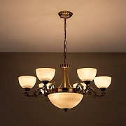 Люстра Citilux Адриана CL405293 цвет плафона/подвески Белый, цвет арматуры Бронза-8