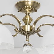 Люстра на штанге Citilux Франческа CL417153 цвет плафона/подвески Белый, цвет арматуры Бронза-11