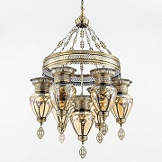 Люстра Citilux Каир CL419263 цвет плафона/подвески Бронза, Бежевый, цвет арматуры Бронза