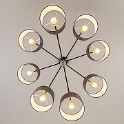 Люстра Citilux Форма CL428281 цвет плафона/подвески Серый, цвет арматуры Коричневый-9