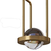 Люстра Imperiumloft DIGHTON dighton-ch01 цвет плафона/подвески Прозрачный, цвет арматуры Латунь-11