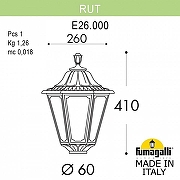 Плафон полимерный Fumagalli Rut E26.000.000.BYF1R цвет Бронза-2