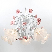 Люстра Lucia Tucci Fiori di Rose Fiori di rose 111.5 цвет плафона/подвески Белый, цвет арматуры Белый, Розовый