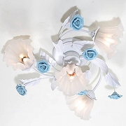 Люстра Lucia Tucci Fiori di Rose Fiori di rose 112.3.1 цвет плафона/подвески Белый, цвет арматуры Белый, Голубой