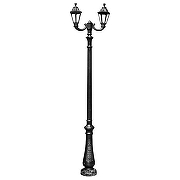 Фонарный столб Fumagalli Rut E26.202.R20.AXF1R цвет плафона/подвески Прозрачный, цвет арматуры Черный