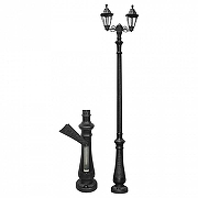 Фонарный столб Fumagalli Rut E26.202.S20.AXF1R цвет плафона/подвески Прозрачный, цвет арматуры Черный