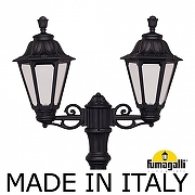 Фонарный столб Fumagalli Rut E26.202.S20.AXF1R DN цвет плафона/подвески Прозрачный, цвет арматуры Черный-1