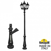 Фонарный столб Fumagalli Rut E26.202.S30.AXF1R DN цвет плафона/подвески Прозрачный, цвет арматуры Черный-1